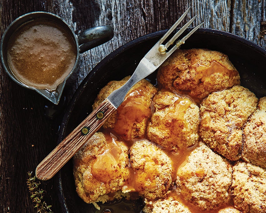 Cinnamon Biscuit Bites with Brown Sugar-Caramel Sugar