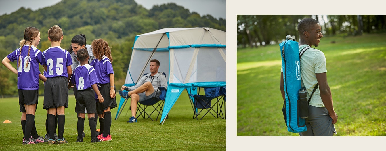 Sports Shelters and Tents People watching sports under a canopy