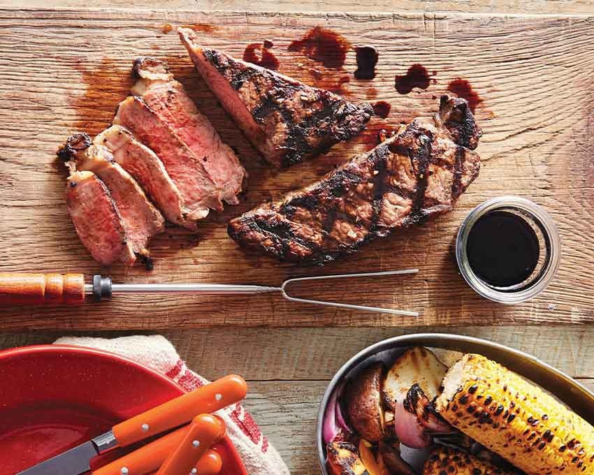 Garlic-Marinated Strip Steak