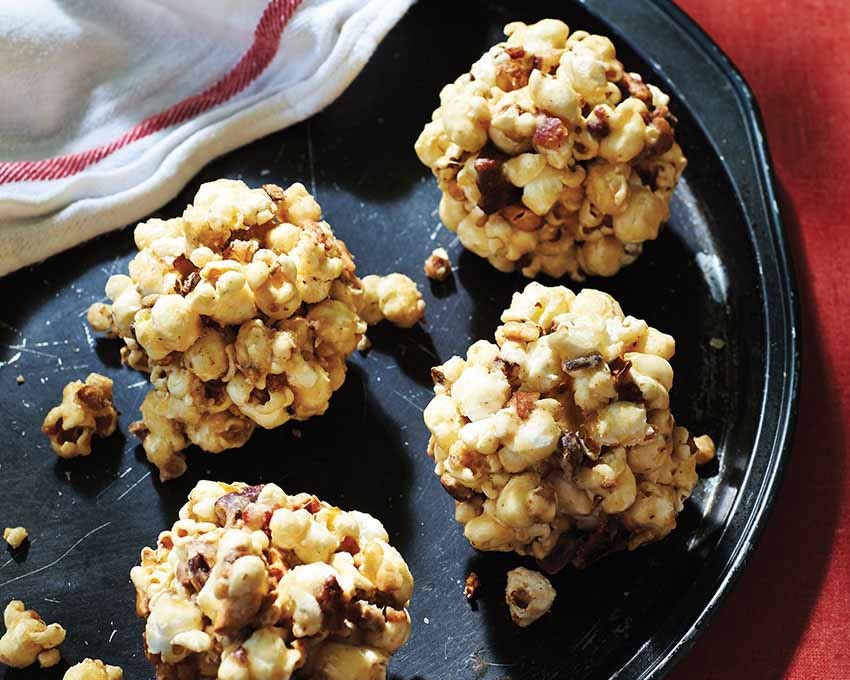 Maple-Bacon-Pecan Popcorn Balls